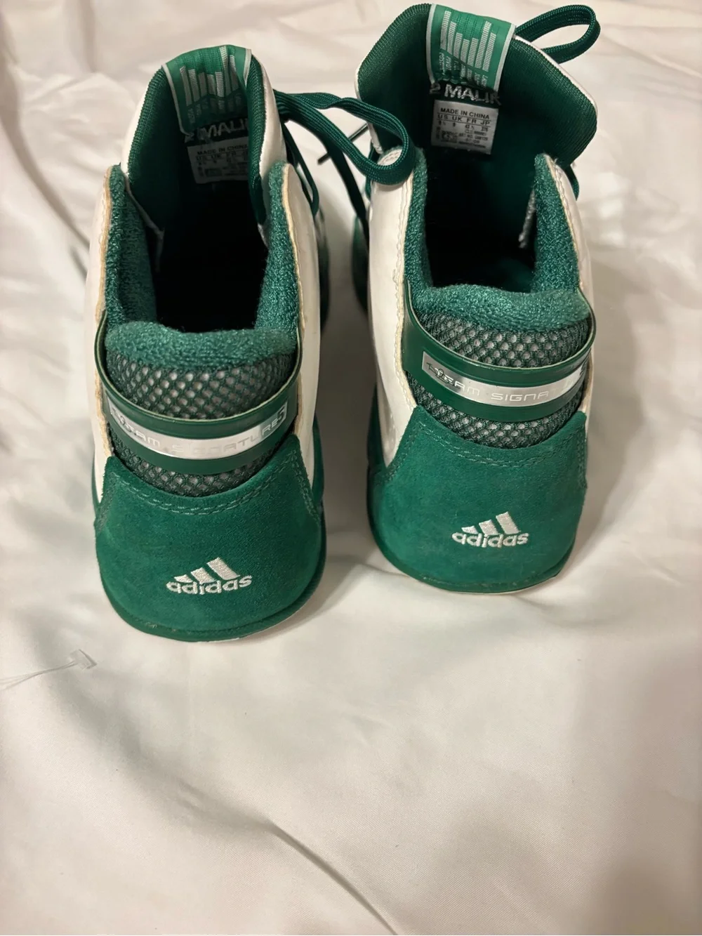 Adidas TS Commander Malik Basketball Shoes White Green Men’s 9.5